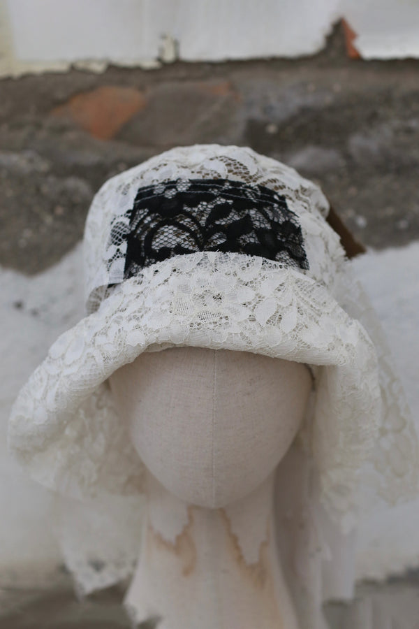 VeniceW 25 Autumn/Winter Lagoon Hat VCW-H2-Lace-White lace